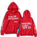 Kanye West Graffiti Letter Print Heavyweight Sweatshirts Lucky Me I See Ghosts Men Hoodie  Hop Hooded casual Hoodies. 