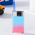 Metal Press Windproof Inflatable Lighter Visual Gas Chamber Straight To The Blue Flame Jet Fun Lighter Personalized Gift.