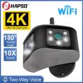 Outdoor 4K 8MP 180° Wide View Angle Wifi Camera Dual Lens Waterproof Panoramic IP Human Detection Home Security CCTV Camera. 