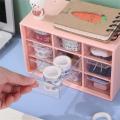 Drawers Storage Cabinet Organiser,Desktop Organizer with 9 Grad Mini Transparent Cabinets Drawers,Plastic Jewelry Box/Cosmetic. 