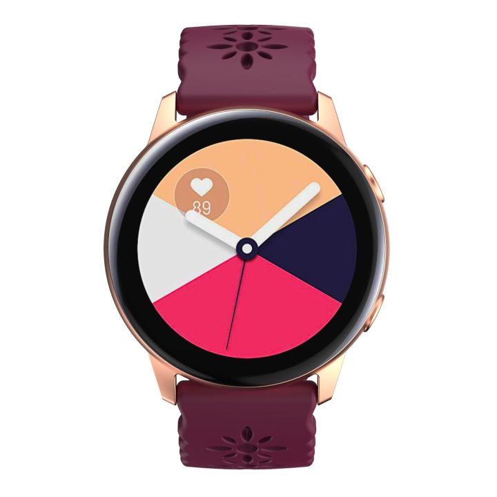 Watch%20Strap%20For%20Huawei%20Watch%20GT%203%20Pro%2022mm%20Plum%20Blossom%20Hollowed%20Silicone%20Watch%20Band%20-%20Image%204