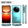 ikkme Back Cover for Vivo T4 5G / iQoo Z10 5G PC + TPU Clear Transparent Raised Edges Shockproof Protective Phone Bumper Case(Transparent).