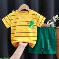 Baby Boy  Summer Short Sleeve T-shirt Tee Shorts 2 Pcs Outfits Set used children baby comfortable T-shirt and pant (. 