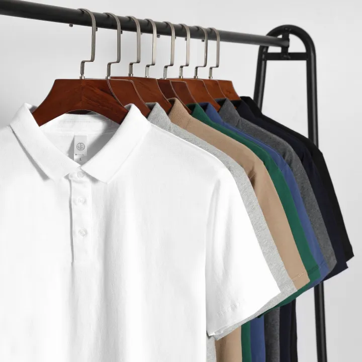 Xinjiang%20long-staple%20cotton%20250g%20heavy%20dark%20green%20short-sleeved%20polo%20shirt%20for%20summer%20loose%20khaki%20lapel%20men's%20t-shirt%20-%20Image%202