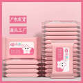 10 pieces of advertising in small packaging cleaning removable hand mouth baby wipes mini portable wet wipes.