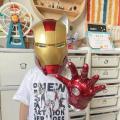 2024 Hot Marvel Avengers Iron Man Helmet Cosplay 1/1 Light Led Ironman Mask Pvc Action Figures Toys Children Adult Birthday Gift.