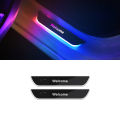 Led Car Threshold Customizable Logo Text Rgb Welcome Pedal Door Opening Sensor Buttons Can Control The Color.