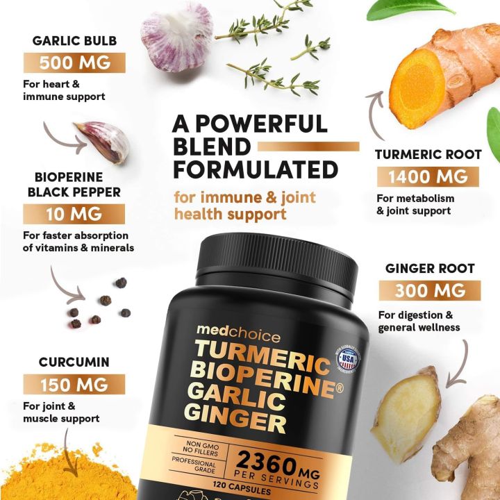 Medchoice%20Turmeric%20and%20Garlic%20Supplements%20with%20Bioperine%202360%20mg%20(120%20ct)%20Turmeric%20Ginger%20Root%20Capsules%20with%20Garlic%20-%20Turmeric%20Curcumin%20with%20Black%20Pepper%20for%20Joint,%20Digestion%20&%20Immune%20Support%20-%20Image%203