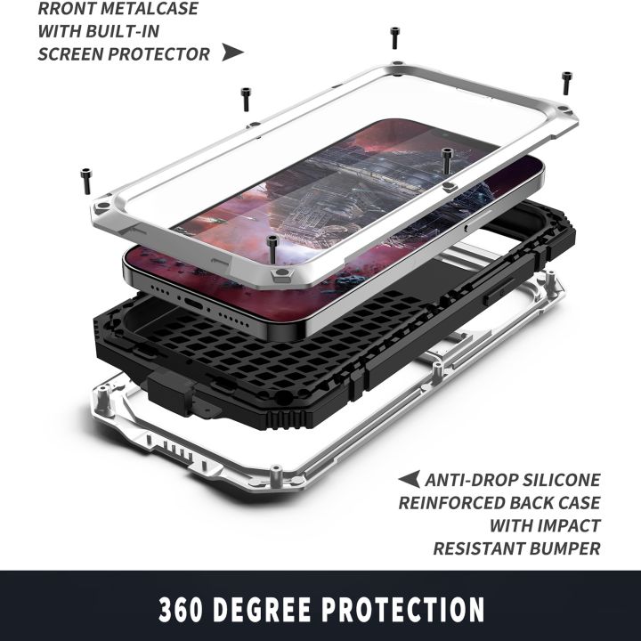 For%20iPhone%2013%20Pro%20Max%20R-JUST%20Shockproof%20Waterproof%20Dust-proof%20Metal%20+%20Silicone%20Protective%20Case%20with%20Holder%20-%20Image%205