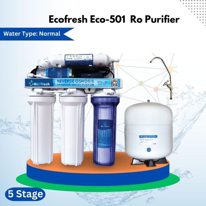 Water filter Machin -5 Stage Reverse Osmosis (R.O) Water Purifier, Eco-fresh