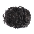 Flower Bud Head Wig Claw Clip In Hairpiece For Women Messy Curly Short Synthetic Hair Extension Chignon Donut Roller Demoo. 