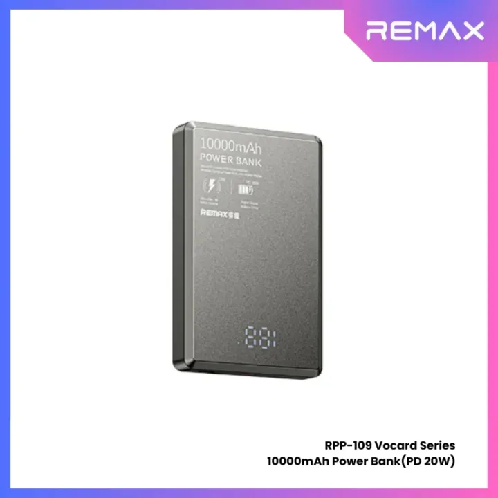REMAX%20RPP-109%20Vocard%20Pro%20Series%20Ultra%20Slim%2020W%20PD%20Magnetic%20Wireless%20Metal%20Body%2010000mAh%20Power%20Bank%20-%20Grey%20-%20Image%202
