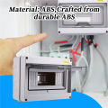 IP65 Mcb Breaker Box Distribution Protection Box ABS Power Electronic Din Rail Enclosure for Circuit Breaker HT-8 Way.