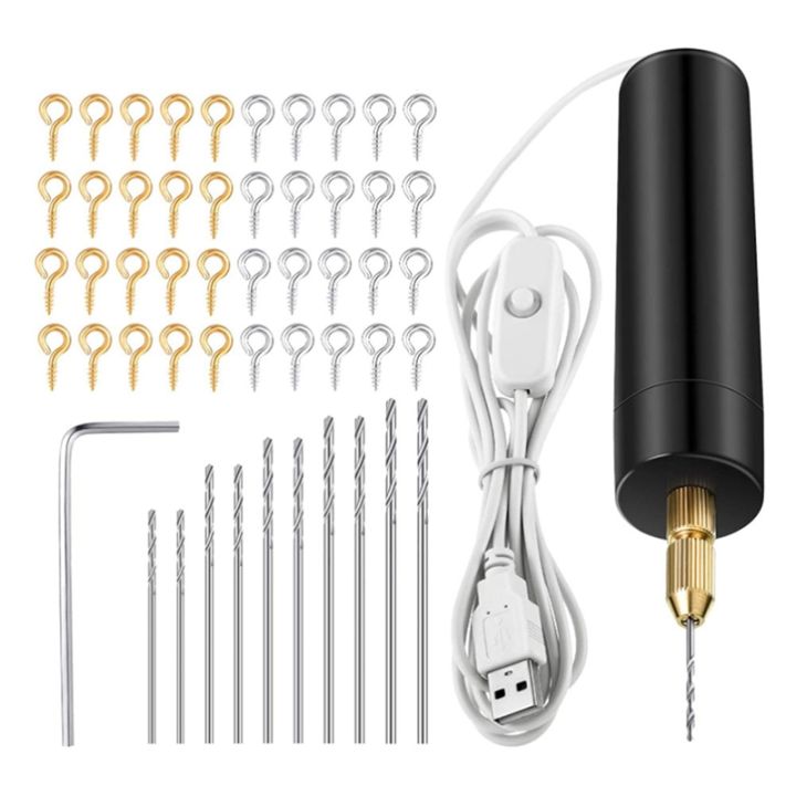 JAERBEE%20Electric%20Resin%20Drill%20Set,Including%20Eye%20Screws,Twist%20Drill%20Bits%20Tools,Electric%20Mini%20Drill%20for%20DIY%20Keychains%20Crafts%20Making%20-%20Image%202
