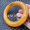 Imitation amber beeswax round bar bracelet, gold amber bracelet, chicken fat yellow old beeswax women's bracelet jewelry bracelet hand jewelry batch.