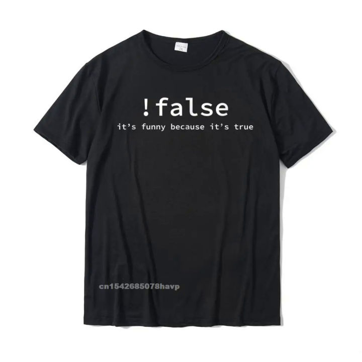 Funny False Programming Coding T-Shirt For Programmers Tshirts T Shirt Family Cotton Printed On Simple Style Men