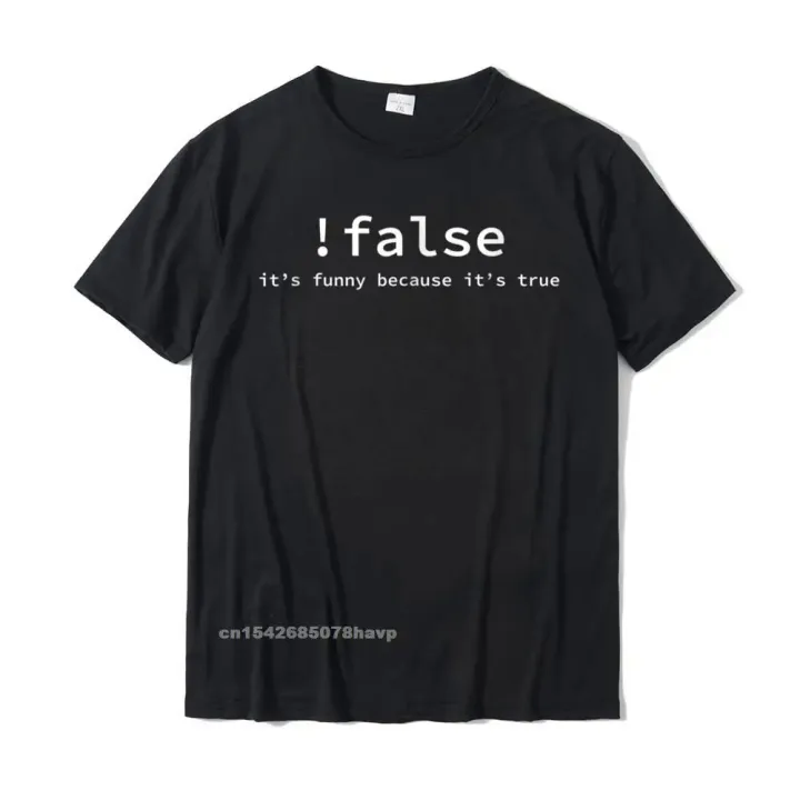 Funny False Programming Coding T-Shirt For Programmers Tshirts T Shirt Family Cotton Printed On Simple Style Men