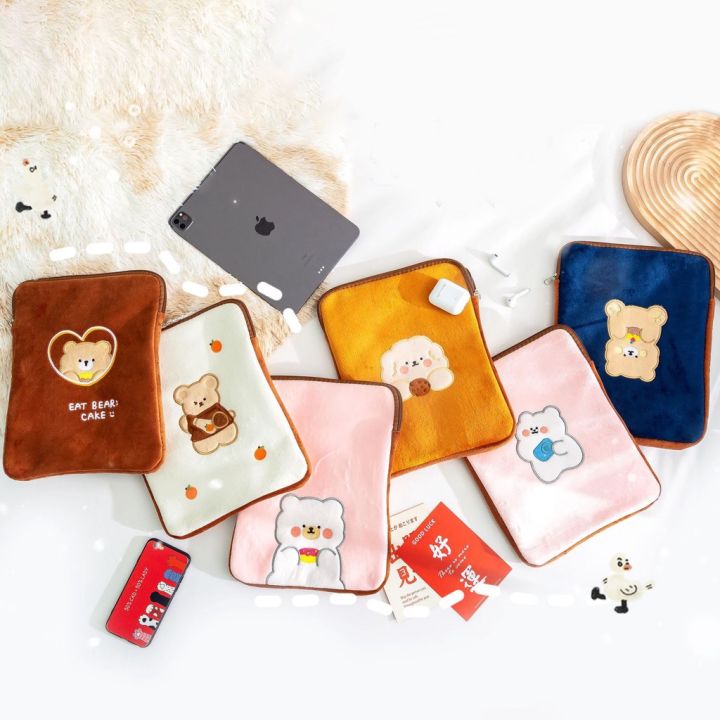 Laptop Tablet Sleeve 11 Inch Case Pouch Cute Rabbit Plush Ipad