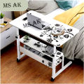 Double Layer Adjustable Reading Table (Moveable & Height Adjustable Laptop Table with 2 Shelves / Study Table / Side Table).