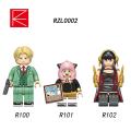 Single Sale SpyxFamily Figures Building Blocks Twilight Anya Yor Forger Assemble Bricks For Children Boys Gift Toys RZL0002. 