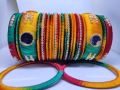 Silk Thread Fashion Bangles Set Reshmi Churi Design for Women and Girls in Trendy Colors. 