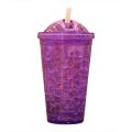 PVC Plastic Water Bottle - Dark Orchid.
