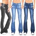 Black Low Rise Flared Jeans Women Spring Summer Casual Vintage Skinny Bell Bottom Mom Jeans Korean Slim Denim Trousers Y2k Pants.