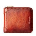 Men's Wallet Genuine Leather Purse for Men Coin Pocket Purse Short Male Card Holder Wallets Zipper Around Money Coin Purse. 