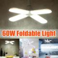 60W E27 304 LED Garage Work Light Foldable Workshop Lamp Ceiling Lights. 