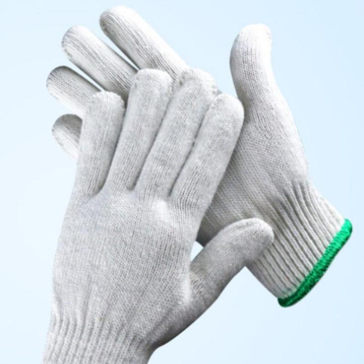 NEW 1 Pair Labor Insurance Gloves Cotton Yarn Gloves Breathable Wearable Gardening Protection Gloves Home Cleaning Gloves