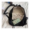 Japanese casual backpack Travel Bag School Bag simple solid color backpack Backpack School Bag for Men Women.