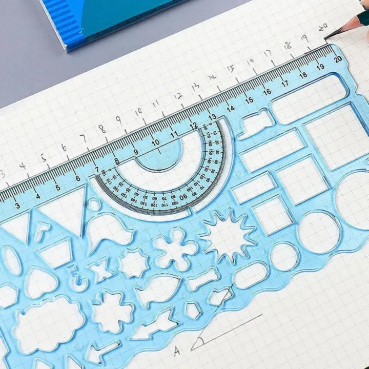 2Pcs%20Useful%20Geometric%20Ruler%20Clear%20Scale%20Study%20Lightweight%20Multi%20Shaped%20Hollowed-out%20Drawing%20Template%20-%20Image%206