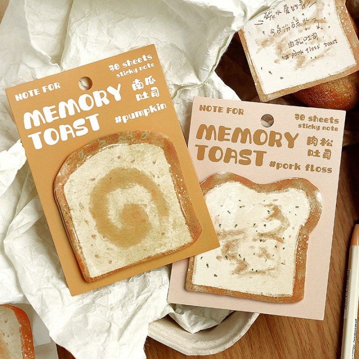 Public%20supplies%20Student%20family%20office%20n%20self-adhesive%20notepad%7Cn%20post-it%20notes%2030%20cute%20cartoon%20post-it%20notes%20toast-shaped%20markers%20flags%20%7C%20-%20Image%203