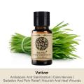 AKARZ Vetiver Essential Oil Natural Skin Calm Wound Healing Oil Control Balance biosis Vetiver Oil.