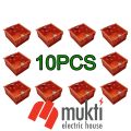 10pcs One Gang PVC Color Junction Box Electrical Wiring Plastic Wall Mount Conceal Switch Back Part 1 Gang Easy to Connect Conjoin. 