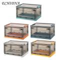 Stackable Storage Bin Foldable Stackable Plastic Storage Box with Lid for Home Organization Closet Organization Bin. 