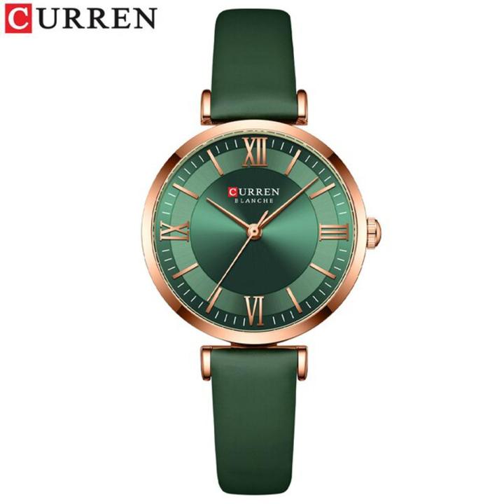 CURREN Women Watch Top Brand Luxury Ladies Casual Wrist Watches Leather Waterproof Quartz Girl Clock Reloj Mujer Montre Femme