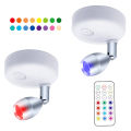 GC Led Wireless Spotlight 13-color 3 Dimming Modes Adjustable Angle Remote Control Rgb Spot Lamp With Timing Function. 