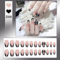 24 pcs artificals nails box for womens beauty.