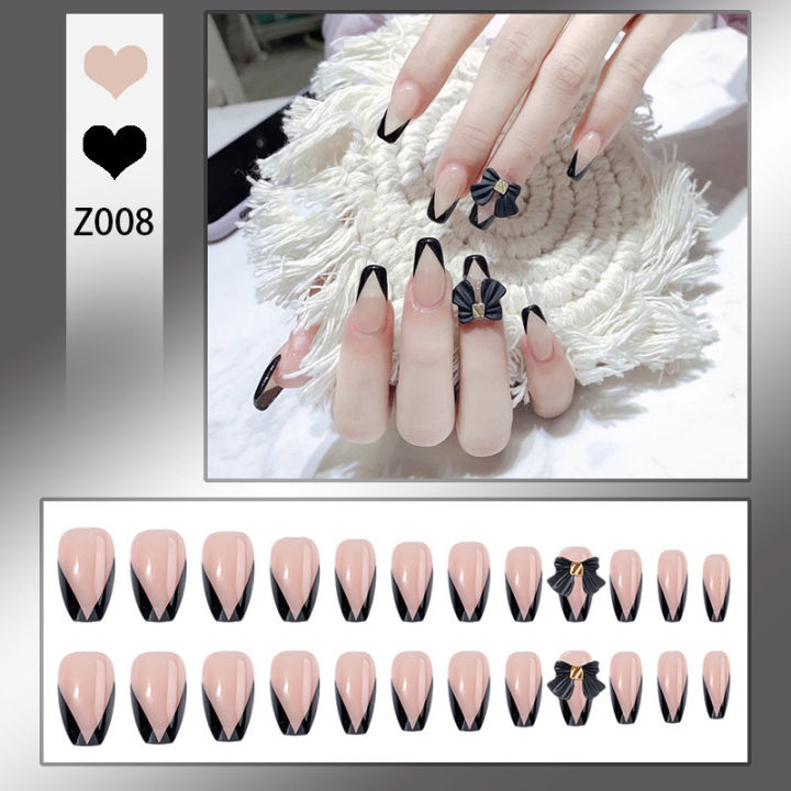 24 pcs artificals nails box for womens beauty