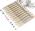 Superior Color Needle Drawing Pen Fineliner 12 Pcs professional-grade set designed for precision work, including technical drawing, sketching, and journaling.