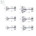 【beauty code store】ZS 6 Pairs/lot Stainless Steel Rose Gold Studs Earrings Set Women's Earrings Female Ear Piercing Jewellery. 
