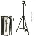 380A Tripod Stand  Black 360 Degree Swivel Fluid Head Mobile Camera Stand Pro 3 Maximum Height 5 Feet - Heavy stand. 