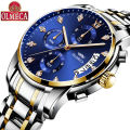 OLMECA Multi functional Steel Band Men's Watch Business Waterproof Non Mechanical Watch Wholesale.
