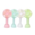 Portable mini rechargeable travel fan for indoor and outdoor use. 