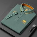 New Embroidered Polo Shirt Men's High-end Luxury Top Summer Casual Lapel Short Sleeve T-shirt Men Shirts. 