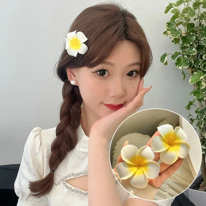 Women%20Plumeria%20Flower%20Hair%20Clips%20Girls%20Aesthetic%20Hairpins%20Egg%20Flower%20Barrette%20Hawaiian%20Wedding%20Party%20Bag%20Hair%20Accessories%202024%20-%20Image%202