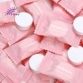 Disposable And Portable Non-Woven Cloth Cleansing Compressed Face Towel With Marshmallow Shape FETAR. 