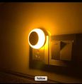 Smart Auto On/Off Sensor Nightlight Round EU Plug in Wall Night Lamp Bathroom Home Kitchen Hallway Staireway Bedroom Nightlight. 