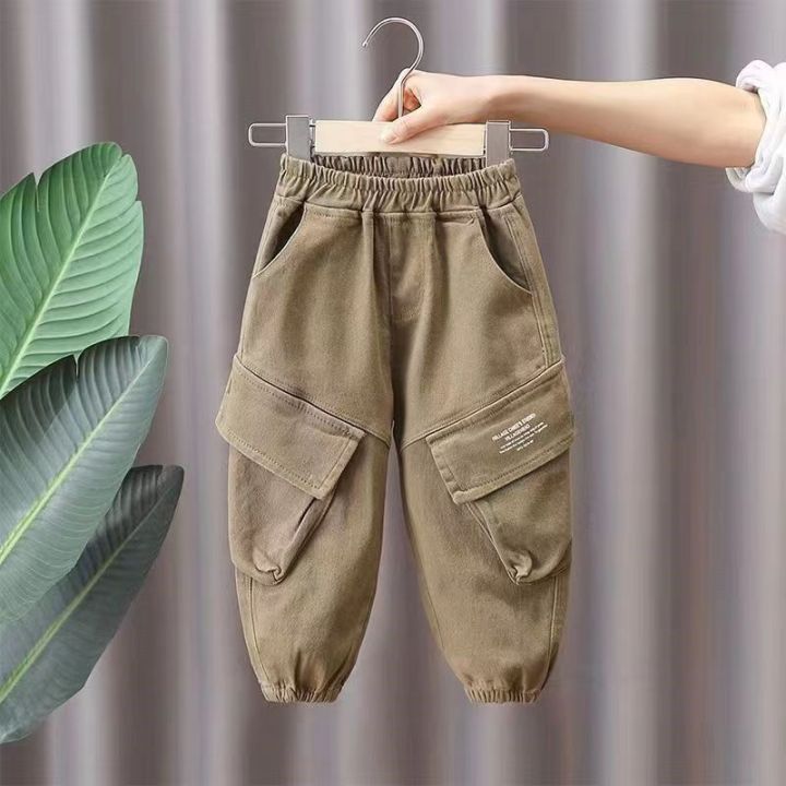 Spring%20and%20Autumn%20Kids%20Boys%20Pants%202024%20New%20style%20Children's%20Handsome%20Cargo%20pants%20Cotton%20Boys%20Baby%20Casual%20Pants%202-8Y%20-%20Image%203